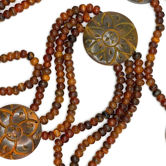 Bohemian Multi Strand Beaded Belt 53" - Picture 9 of 12